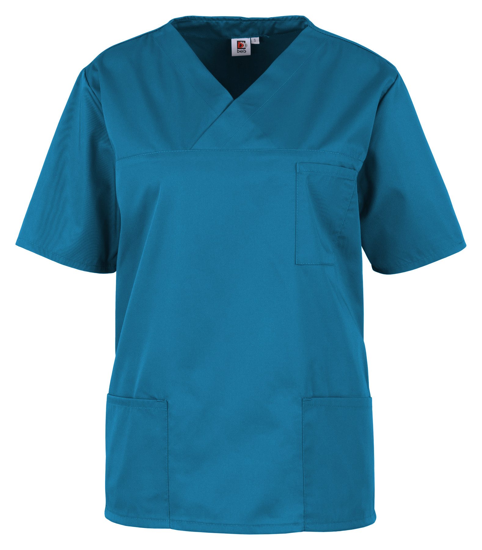 BEB Schlupfbluse beb Basic Kasack Unisex Kurzarm Petrol günstig online kaufen