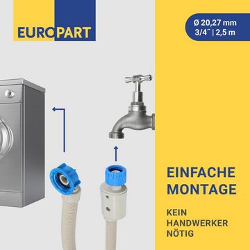 EUROPART Zulaufschlauch wie Whirlpool 10071944 Zulaufschlauch Aquastop, Waschmaschine