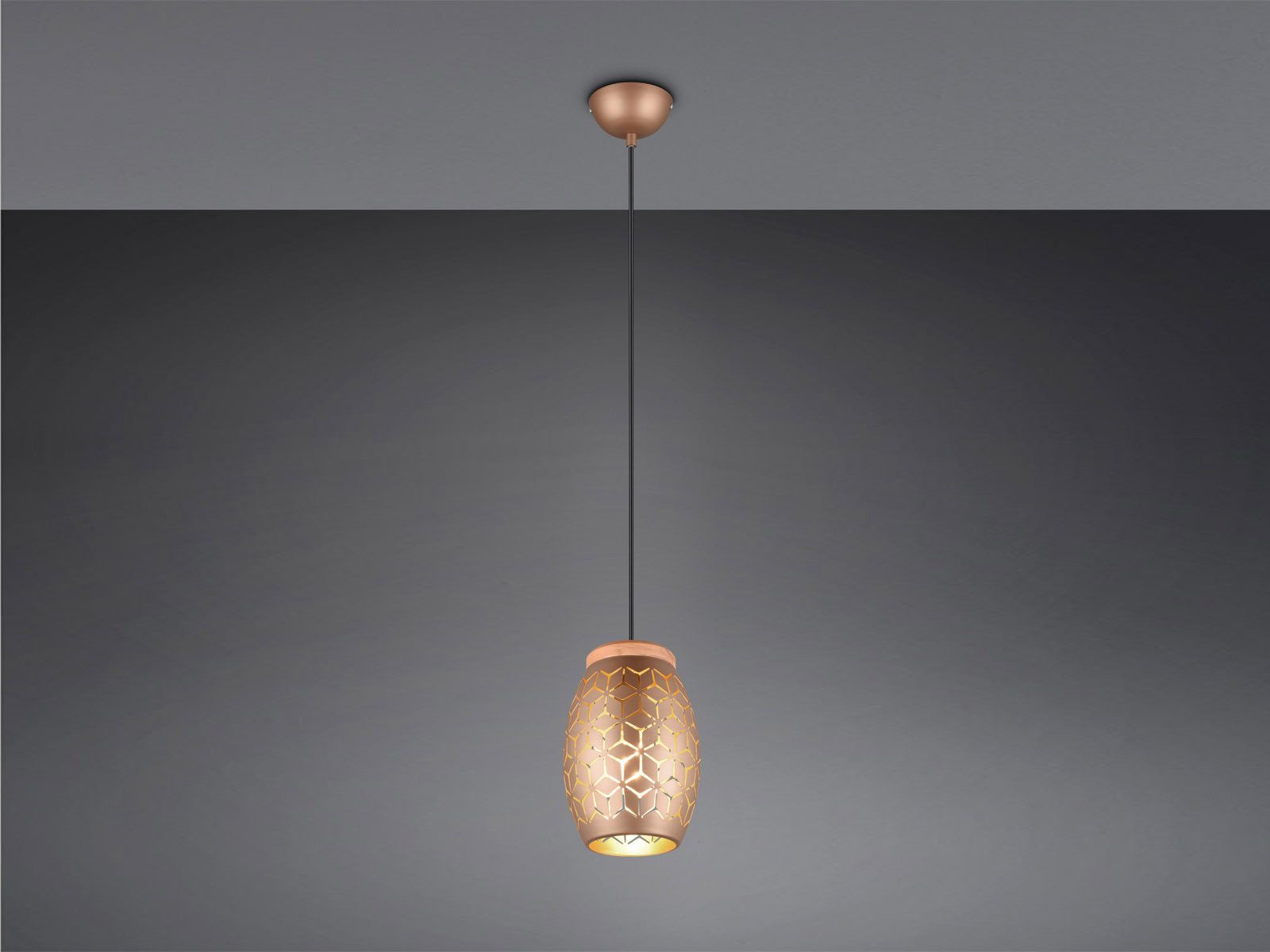Reality Leuchten LED Pendelleuchte, Dimmfunktion, LED wechselbar, über Lichtschalter in 3 Stufen dimmbar, warmweiß, ausgefallene einflammig hängend für Esstisch-lampe neben Bett, Ø 15cm