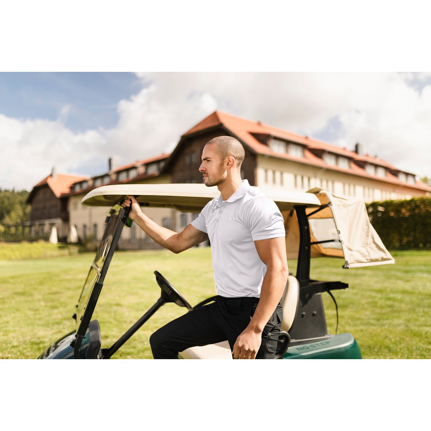 CFLEX Trainingsshirt Herren Sport Fitness Polo-Shirt günstig online kaufen