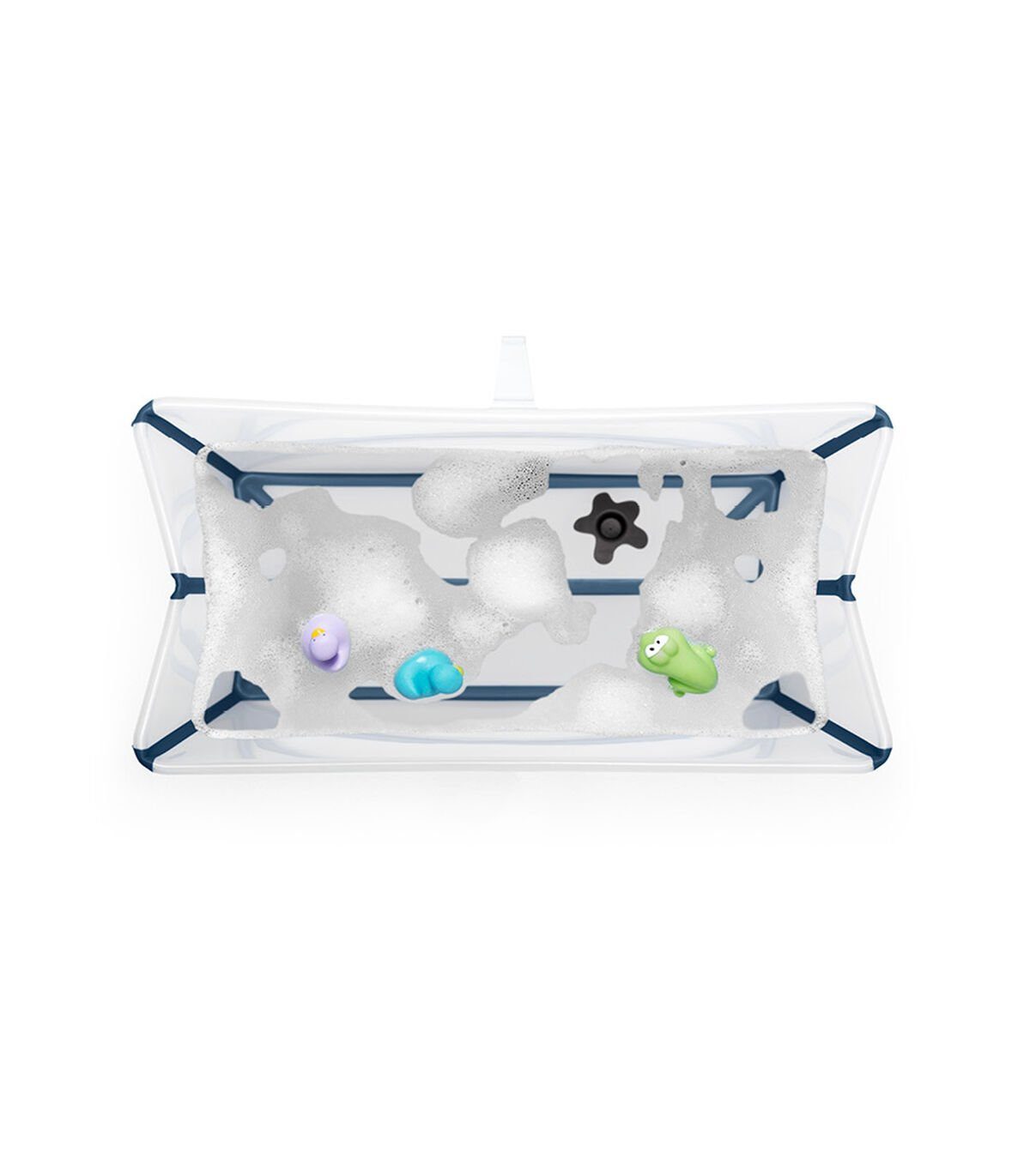 mit Bundle Babybadewanne Newborn Blue Support Stokke X-Large Bath® Flexi Transparent