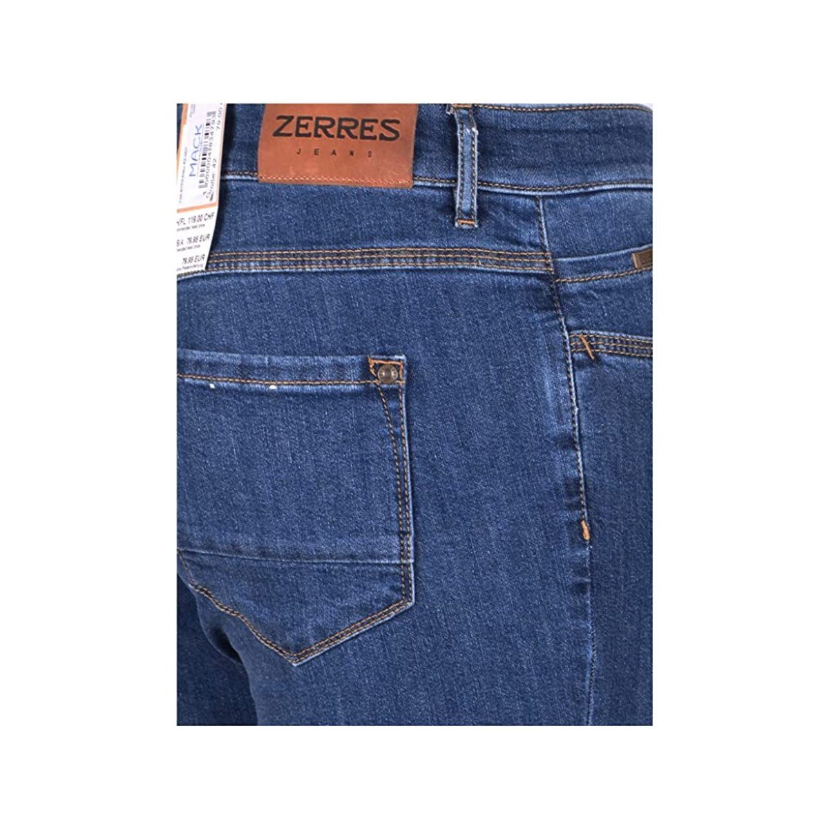 blau 5-Pocket-Jeans (1-tlg) Zerres