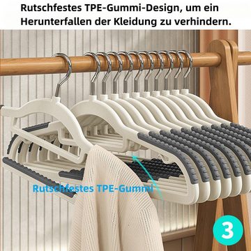 DAKYAM Kleiderbügel ABS Kunststoffe Kinder Baby 20 Stück, um 360° drehbarer Haken, (20-tlg), Rutschfestes TPE-Gummi-Design, Kleines Hakendesign