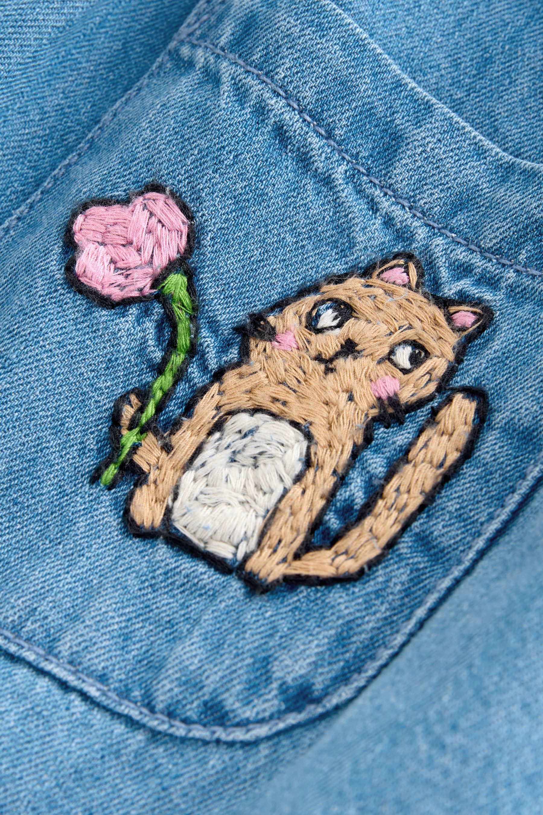 Next Jeanskleid Denimkleid mit Kragen (1-tlg)
