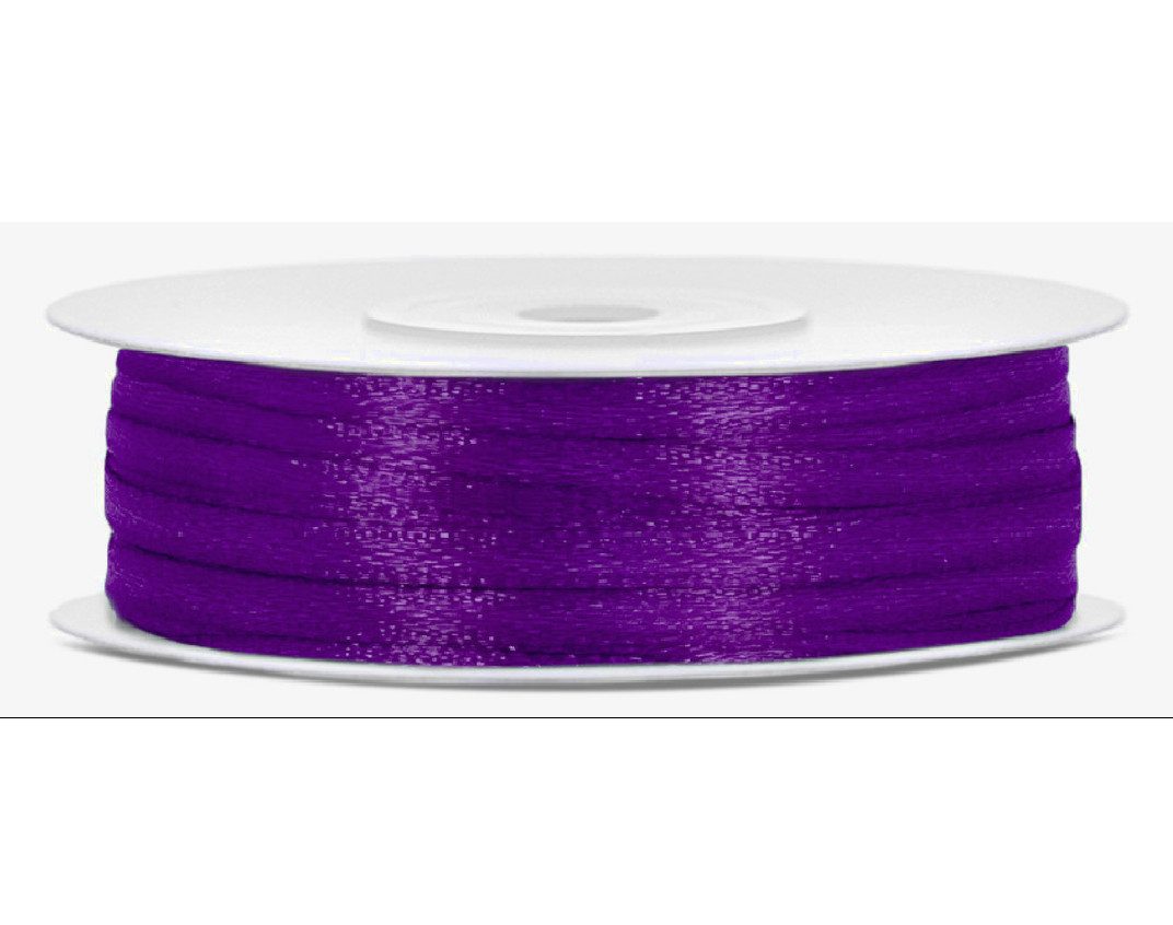 partydeco Satinband 50m x 3mm Rolle Satinband Geschenkband Schleifenband Satin Band, Dekoband