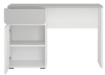 Feldmann-Wohnen Schreibtisch Albi (Albi, 1-St., Schreibtisch), 118x54x77cm weiß grau Hochglanz