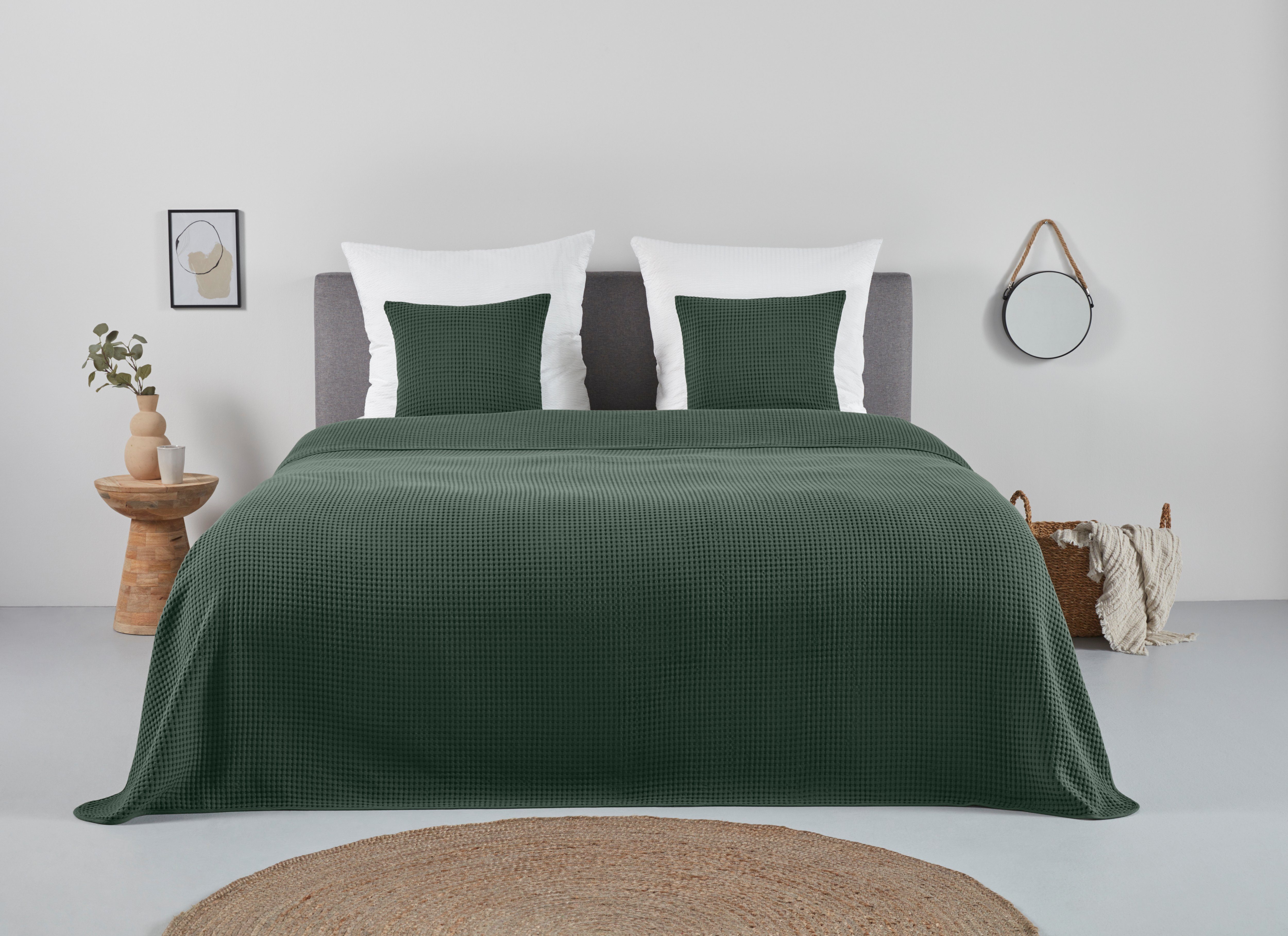 OTTO home Tagesdecke Greta, in Waffelpiqué Optik, viele Farben erhältlich, Decke ab 140 x 200 cm
