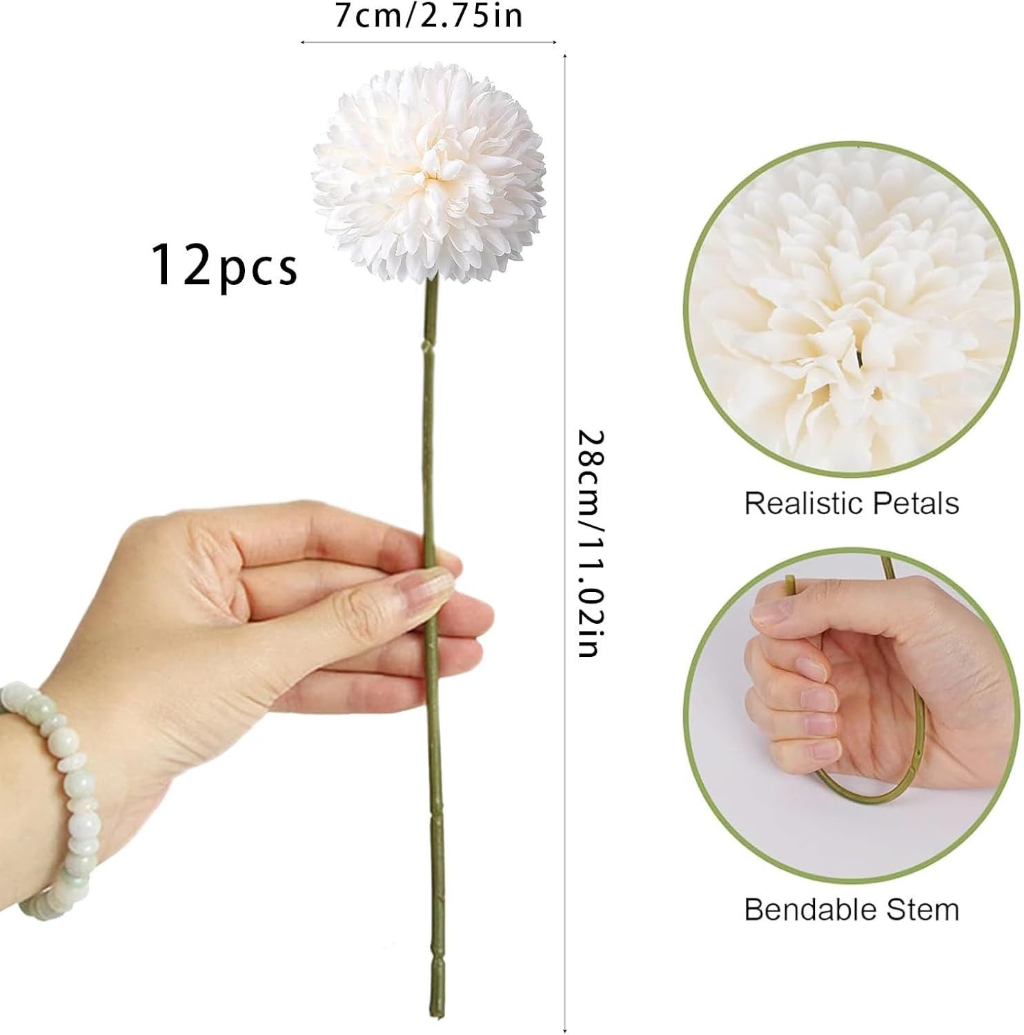 Kunstblumenstrauß 12 Stück Künstliche Hortensie Blumen günstig online kaufen