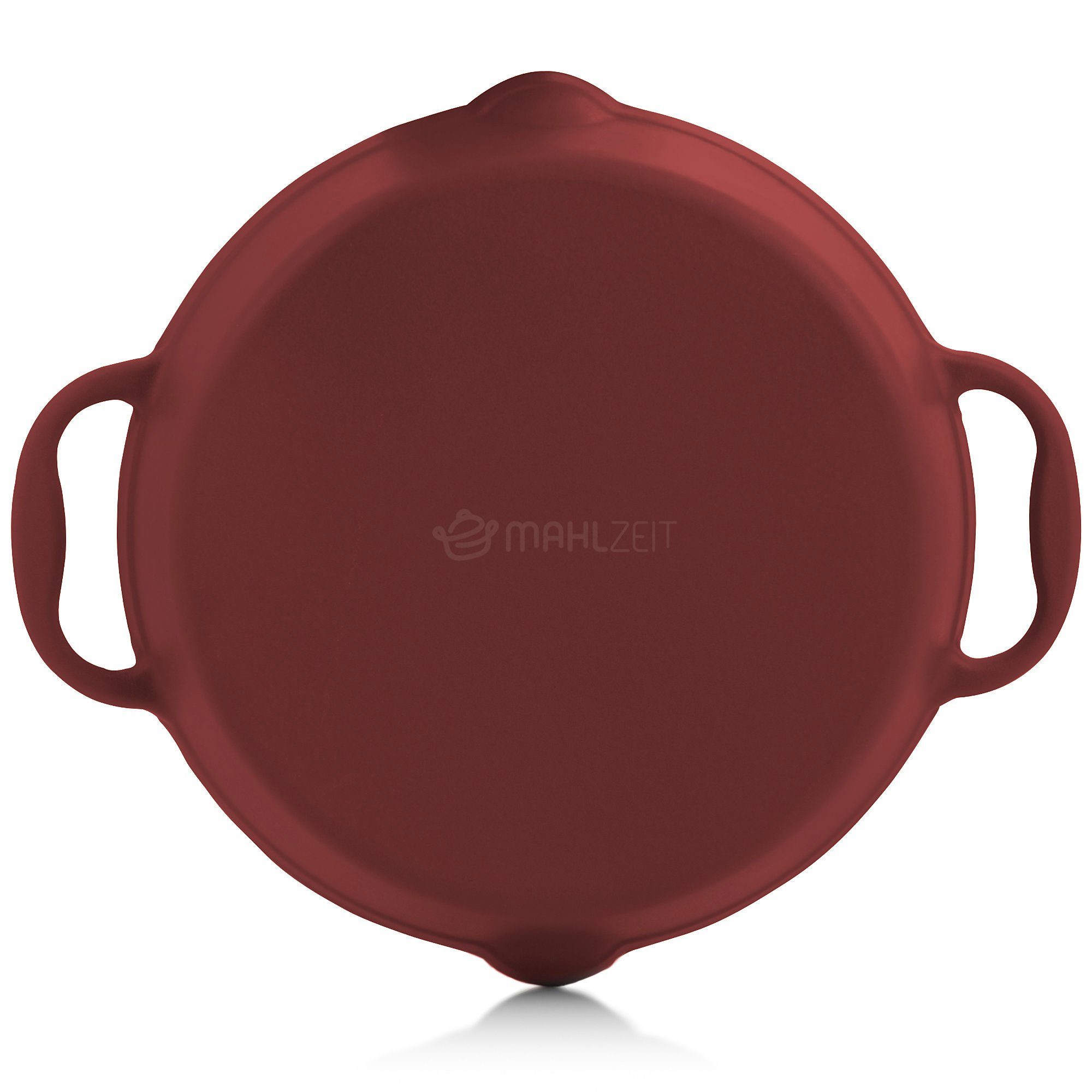 Mahlzeit Bratpfanne Gusseisen Bratpfanne, Ø 29 cm, Dark Cherry, 2 Griffe, 2 Ausgießer, Gusseisen