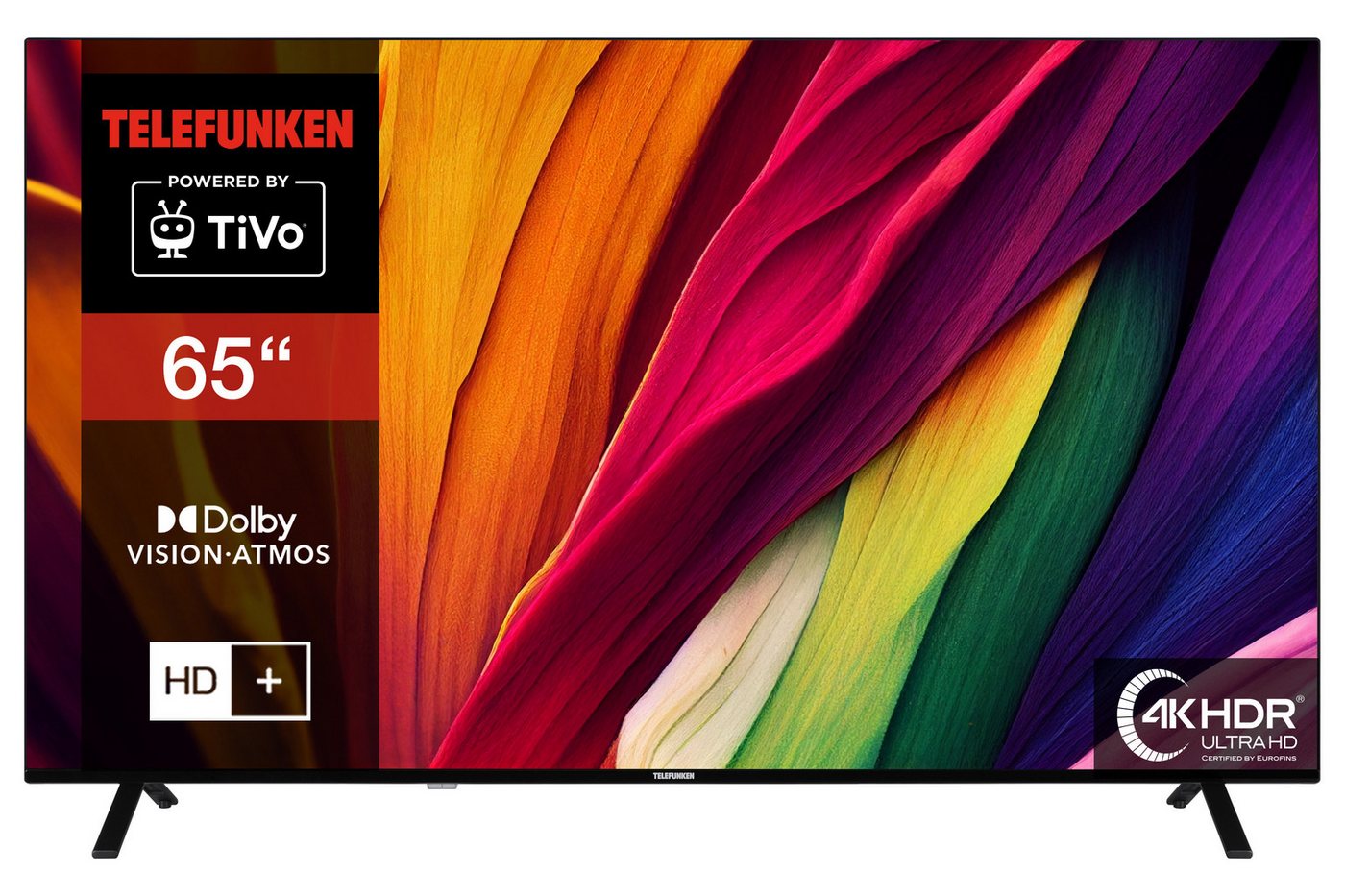 Telefunken XU65TO750S LCD-LED Fernseher (164 cm/65 Zoll, 4K Ultra HD, Smart TV powered by TiVo, Smart TV powered by TiVo, HDR Dolby Vision, Triple-Tuner, 6 Monate HD) schwarz ! RABATT: 34.19% Telefunken XU65TO750S LCD-LED Fernseher (164 cm/65 Zoll, 4K Ultra HD, Smart TV powered by TiVo, Smart TV powered by TiVo, HDR Dolby Vision, Triple-Tuner, 6 Monate HD) schwarz ! RABATT: 34.19%