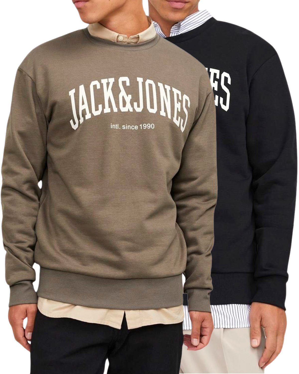 flauschiger Print Logo Sweatmix 12 & Pullover Doppelpack (2er-Pack) Jones Sweatshirt Jack