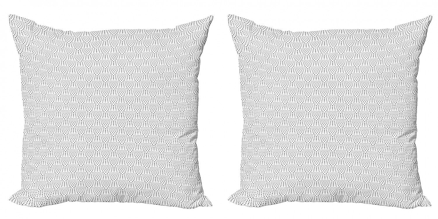 (2 Dotwork Digitaldruck, Stück), Modern Abakuhaus und Accent Schwarz weiß modernistic Doppelseitiger Kissenbezüge