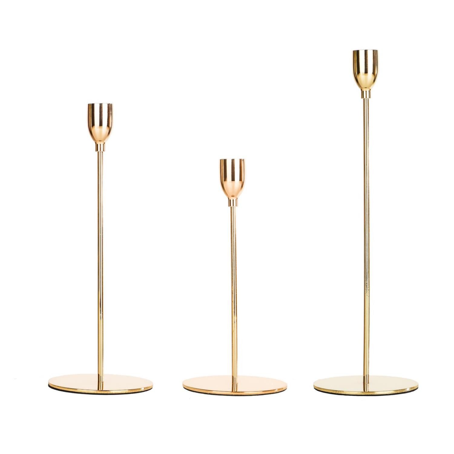 MARELIDA Kerzenhalter Stabkerzenhalter rosé Kerzenständer Tafelkerzenhalter günstig online kaufen