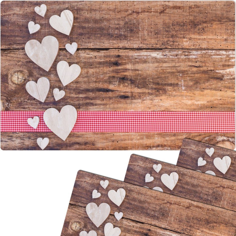 matches21 HOME & HOBBY Platzset Abwaschbare Tischsets 4er Set Landhaus-Stil günstig online kaufen