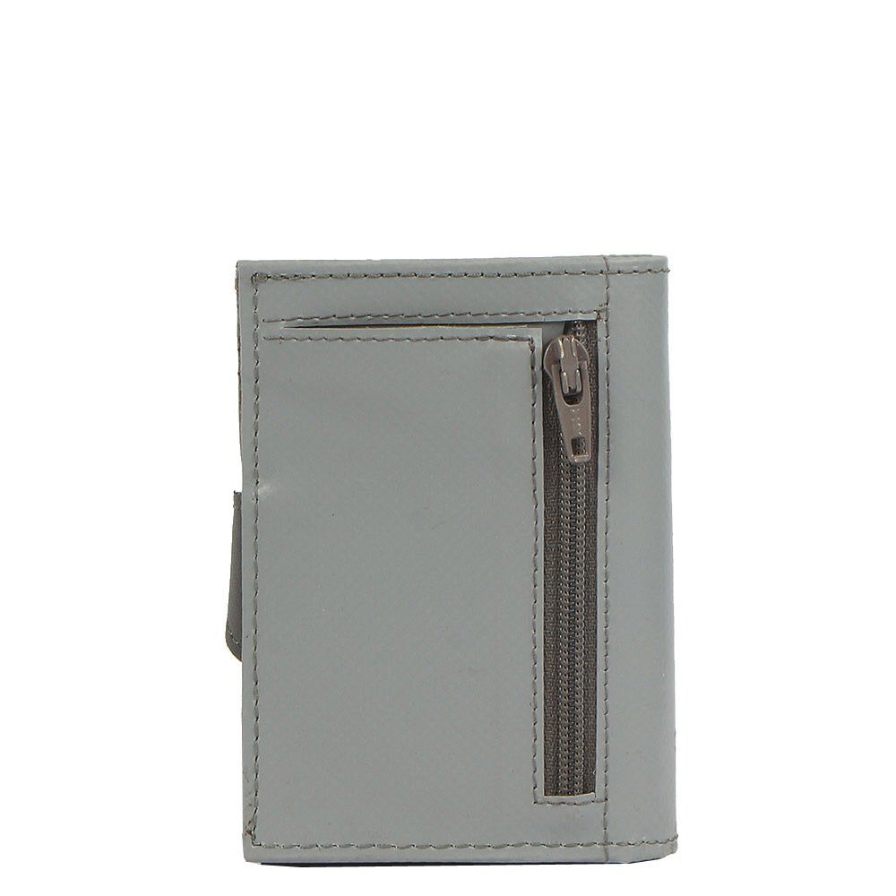 7clouds double Geldbörse Kreditkartenbörse Upcycling tarpaulin, noonyu grey Mini aus Tarpaulin