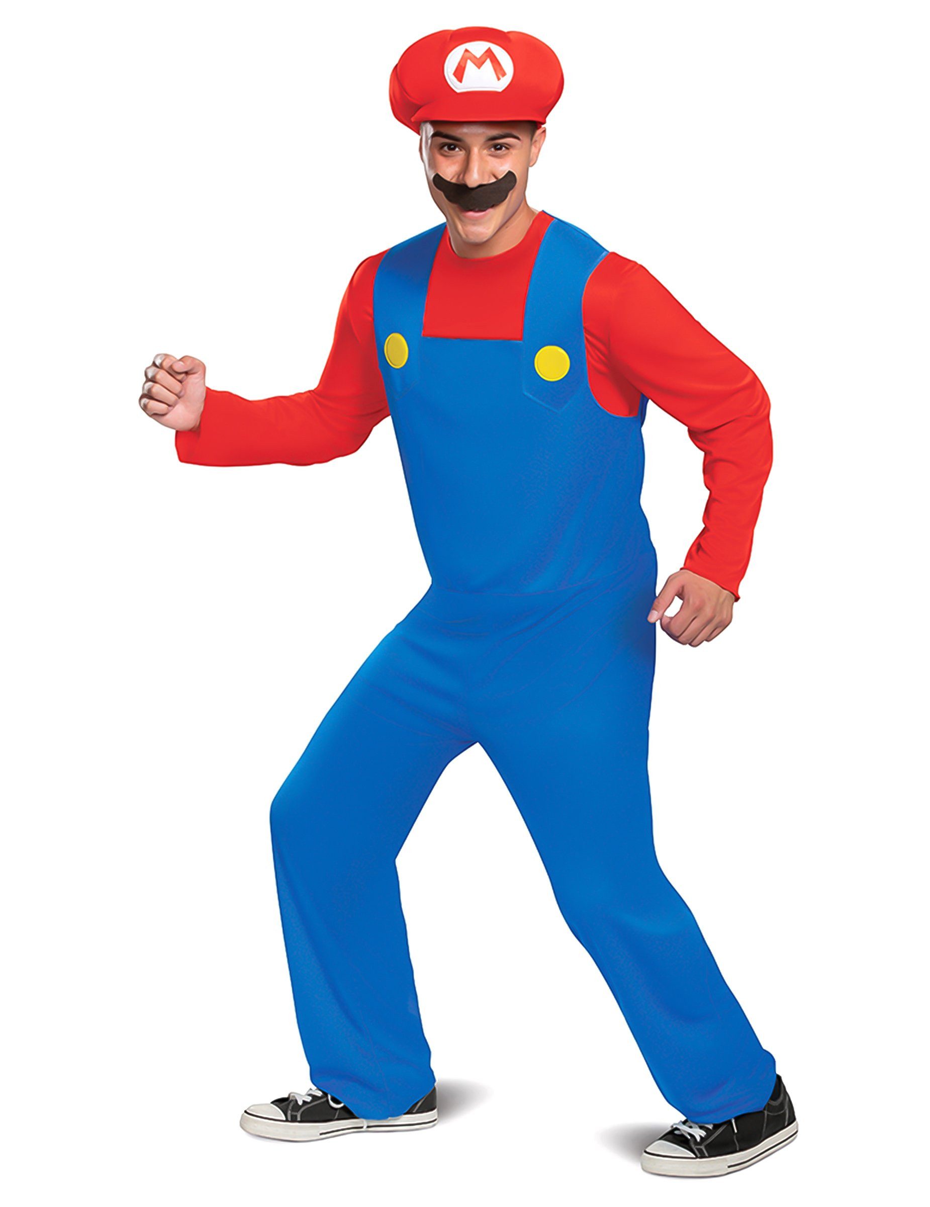 Disguise Kostüm Nerdiges Super Mario Lizenzkostüm für Herren bunt