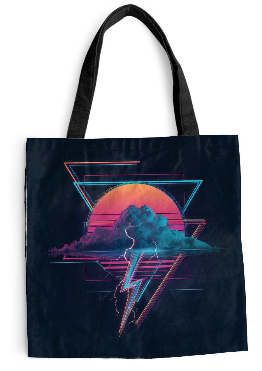 MuchoWow Shopper 3-2, Handtasche, Damen und Herren, Schultertasche, Umhängetasche, Tote Bag