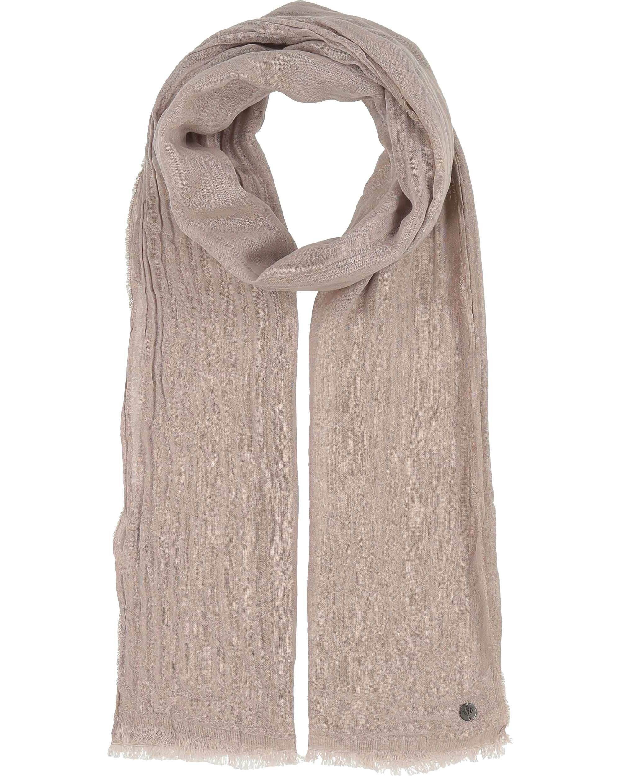 Fraas Modeschal Leichter einfarbiger Schal in Krepp-Optik aus reiner Baumwolle, (keine)