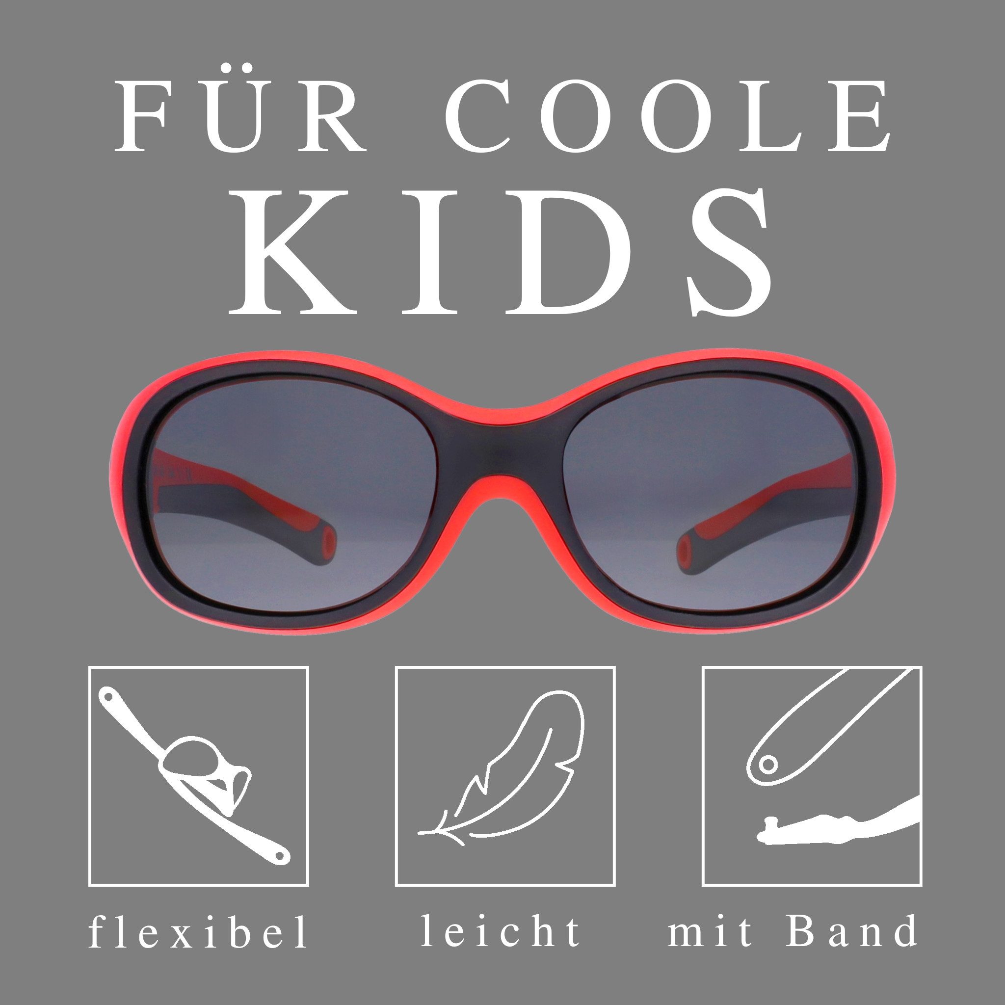ActiveSol Sonnenbrille Kinder Sonnenbrille Kids, 2-6 Jahre, UV-Schutz, polarisiert Flexibel & Unzerstörbar, Lotuseffekt