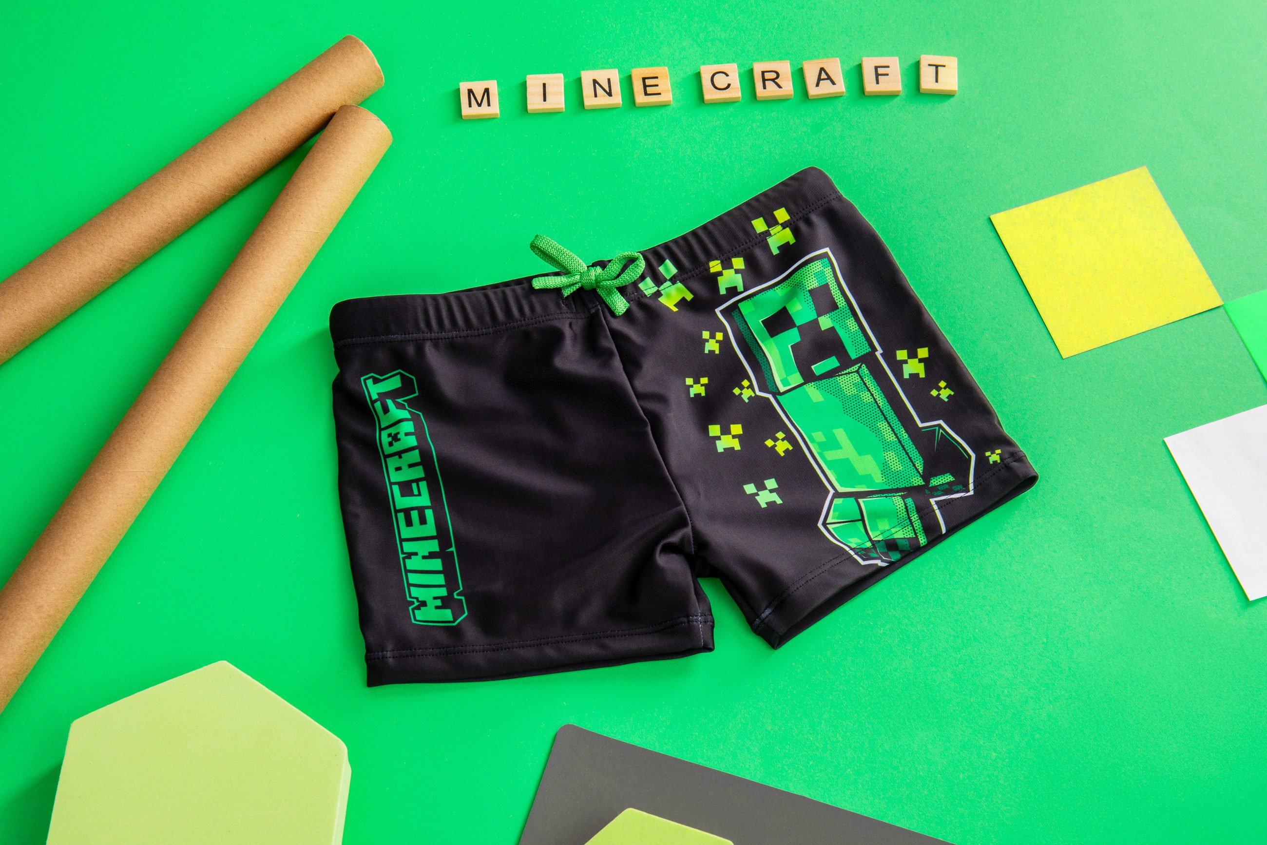 Minecraft Badeshorts Minecraft Badeshorts mit elastischem Bunde
