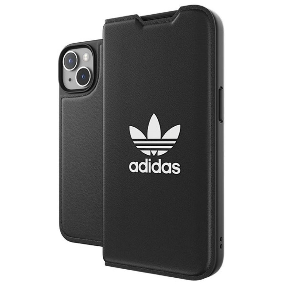 adidas Performance Handyhülle Case Bookcase iPhone 14 schwarz Logo Kunststoff 5018 6,1 Zoll, Kantenschutz