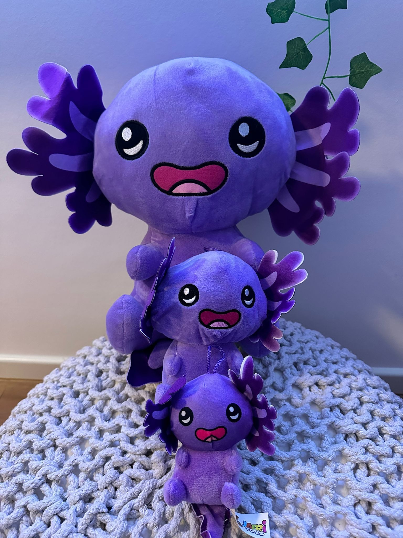 soma Kuscheltier Axolotl Kuscheltier Echse Molch Figur Plüsch 35 cm Plüsch lila (1-St), Axolotl Plüschtier Molch Kuscheltier Figur Plüschtier Wassertier
