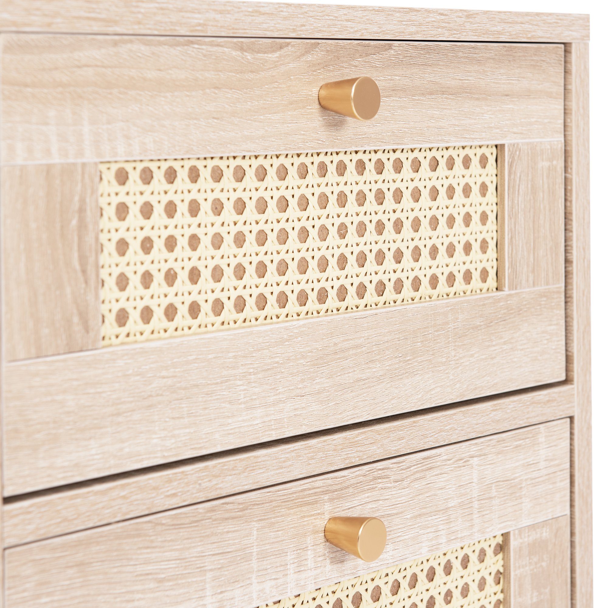 Nachttisch (2-St), Nachtschrank Nachtkommode Beistelltisch mit 2 Schubladen für Boxspringbett, 40 x 40 x 55 cm