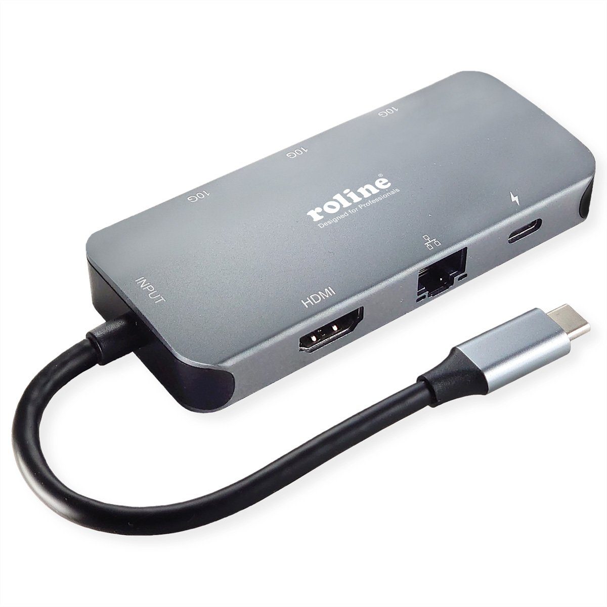 USB 3.2 Gen 2 Typ C Multiport Dockingstation, 4K HDMI, LAN Computer-Adapter