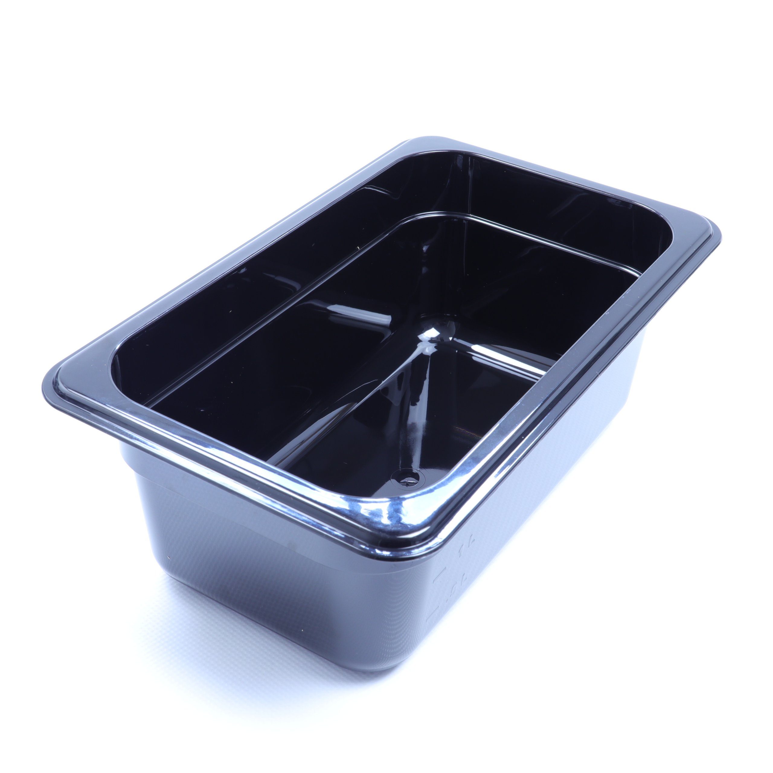 AcMax Thermobehälter GN 1/4 Polycarbonat schwarz GN-Behälter 2,8 Liter Tiefe 100mm