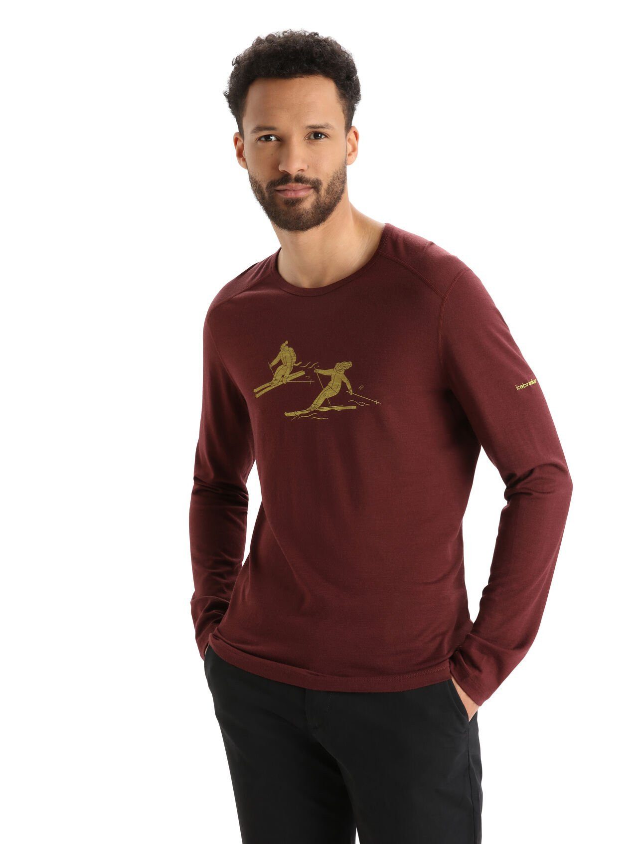 Langarmshirt Unterwäsche 200 Oasis LS Crewe Last Run - Merinowolle, enganliegend
