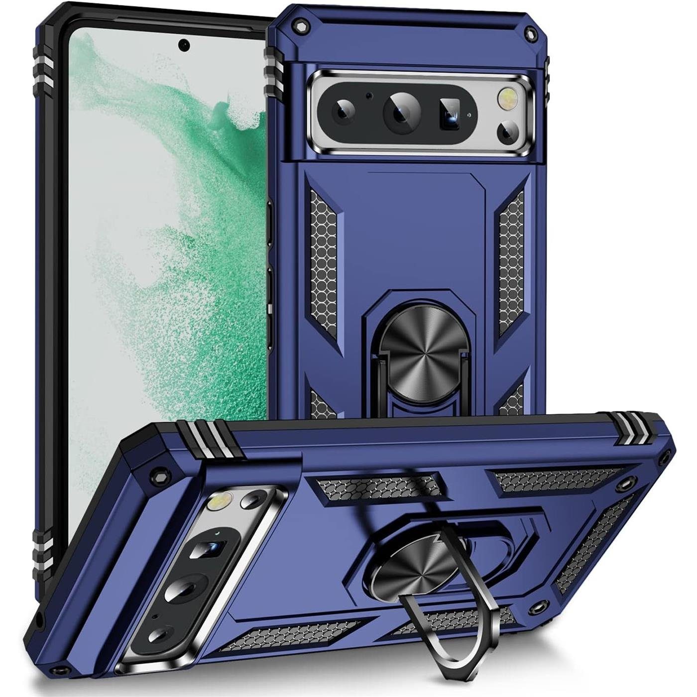 CoolGadget Handyhülle Armor Shield Case für Google Pixel 8 Pro 6,7 Zoll, Outdoor Cover Magnet Ringhalterung Handy Hülle für Pixel 8 Pro