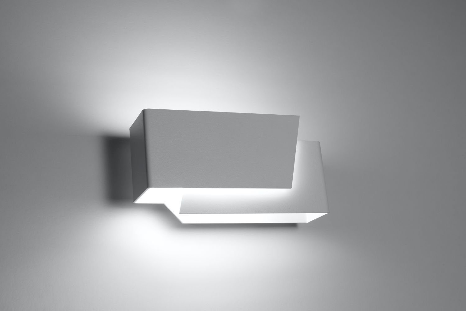 Licht-Erlebnisse Wandleuchte ATILIA, LED Wohnzimmer B:20cm wechselbar, Warmweiß, Treppe Design Weiß Wandlampe G9 Flur Metall