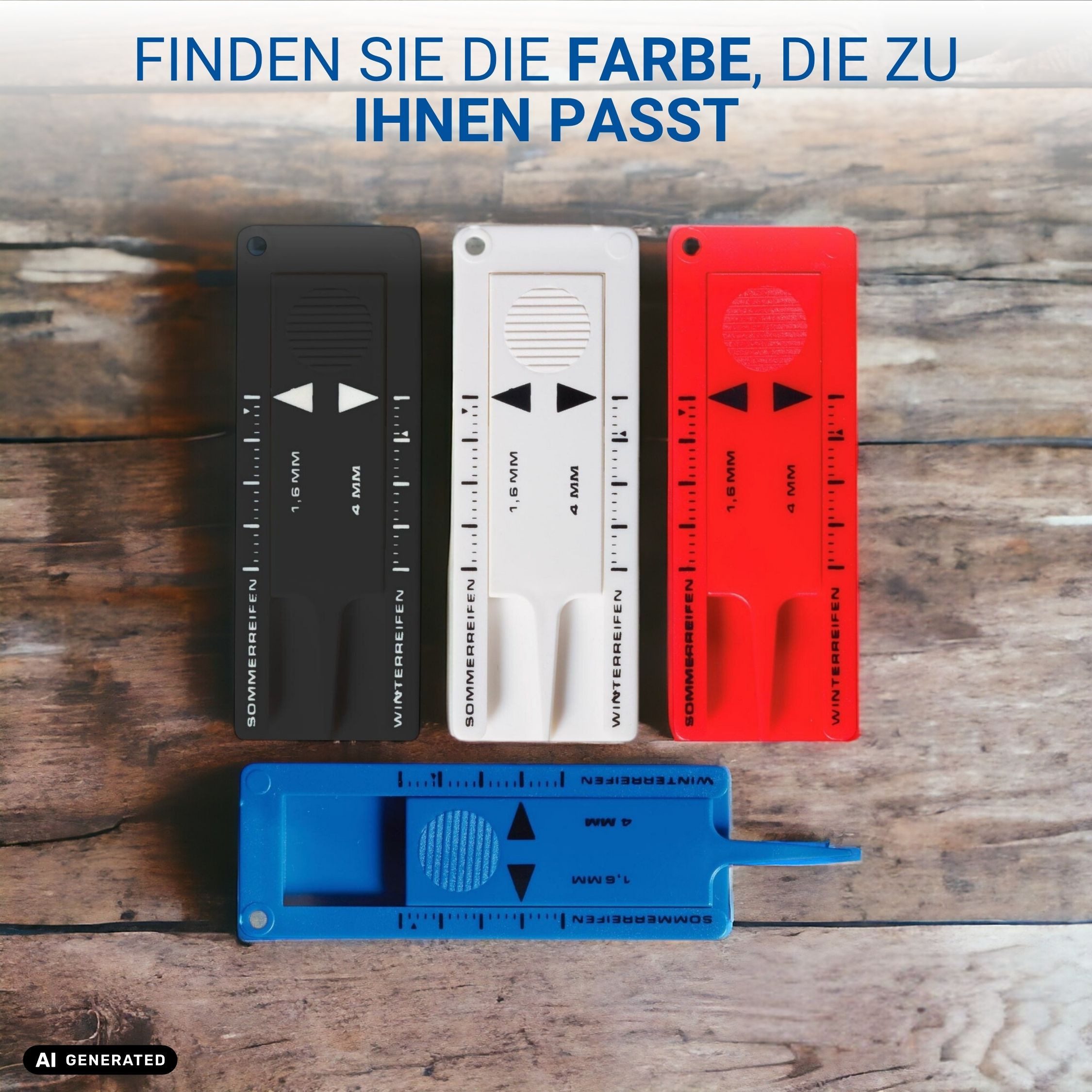 elasto Schlüsselanhänger Reifen Profiltiefenmesser 0-20 mm Messbereich To Go – Bild 5 von 5