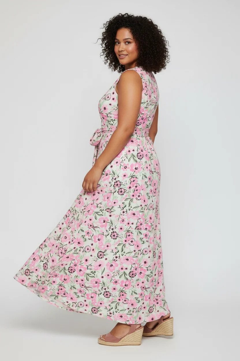 Shape of You Minikleid Langes Kleid mit Blumenmuster günstig online kaufen