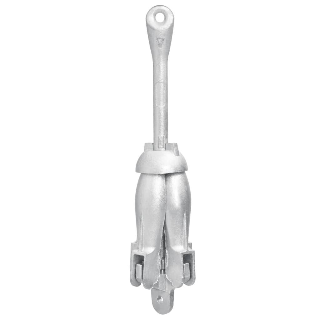 vidaXL Befestigungsanker, Klappanker Silber 4 kg feuerverzinktes Gusseisen
