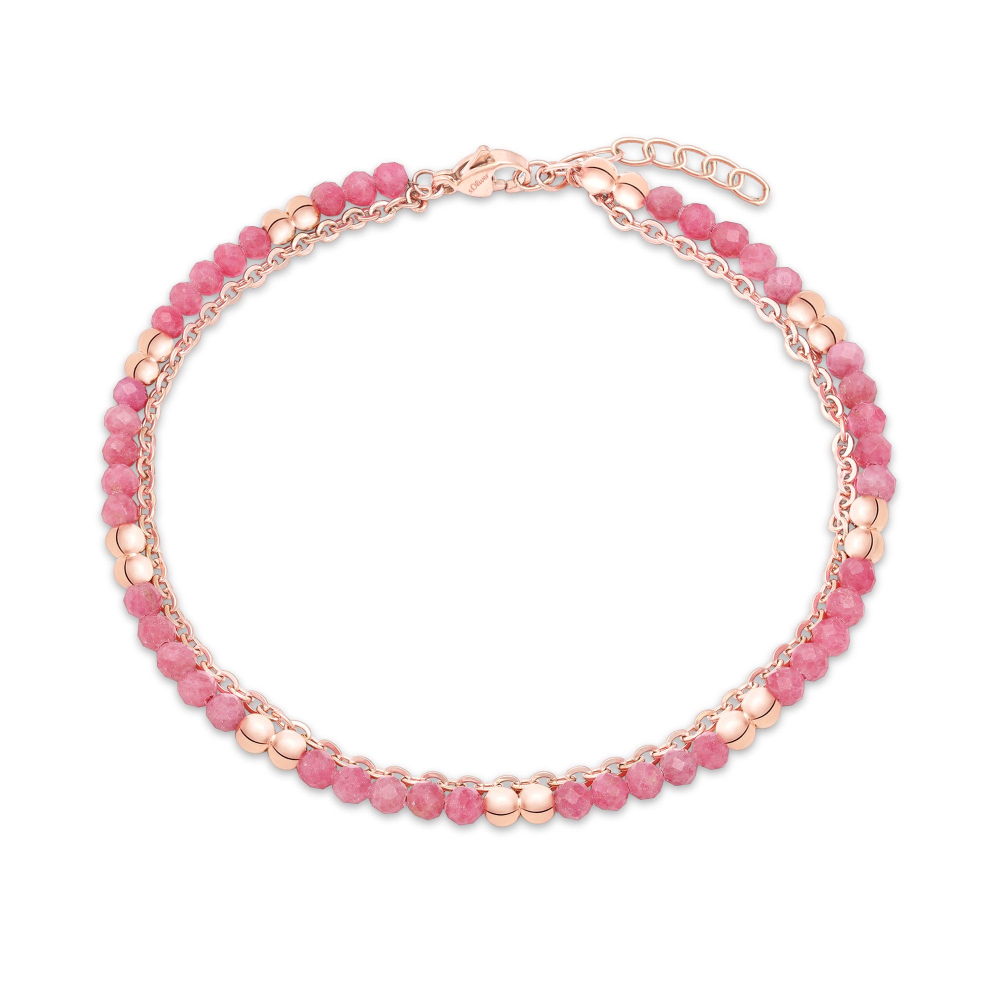 s.Oliver Fußkette Colorful Beads, mit Glasperle