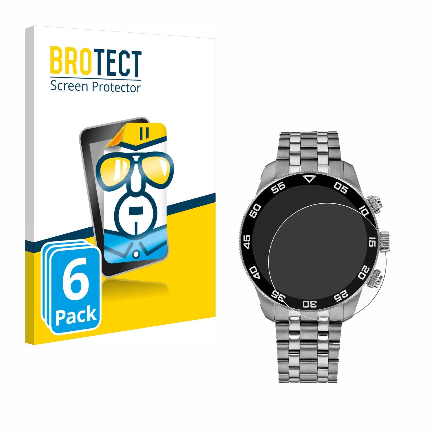 BROTECT Displayschutzfolie Schutzfolie für Tommy Hilfiger TH85 1792156, 6 Stück, Displayschutz Schutz Folie Klar Transparent