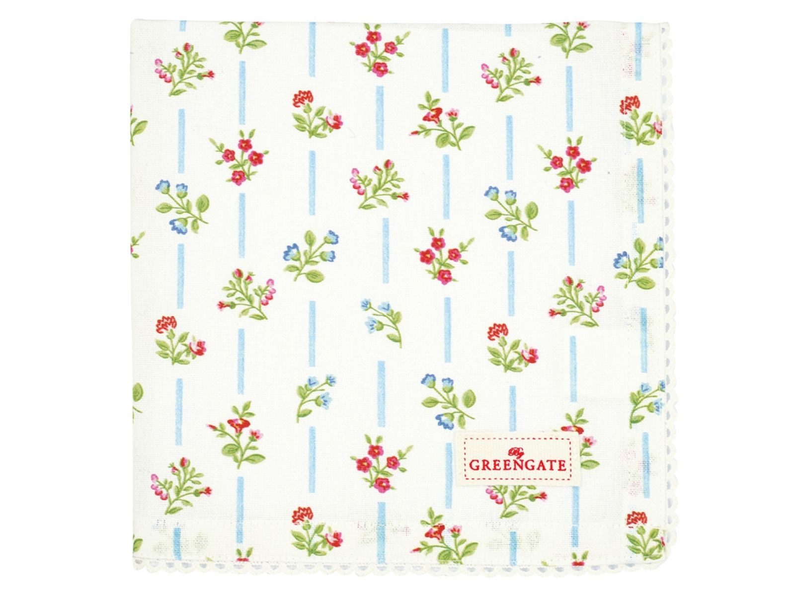 Greengate Stoffserviette Hannah Stoffserviette mit Spitze white 40 x 40 cm