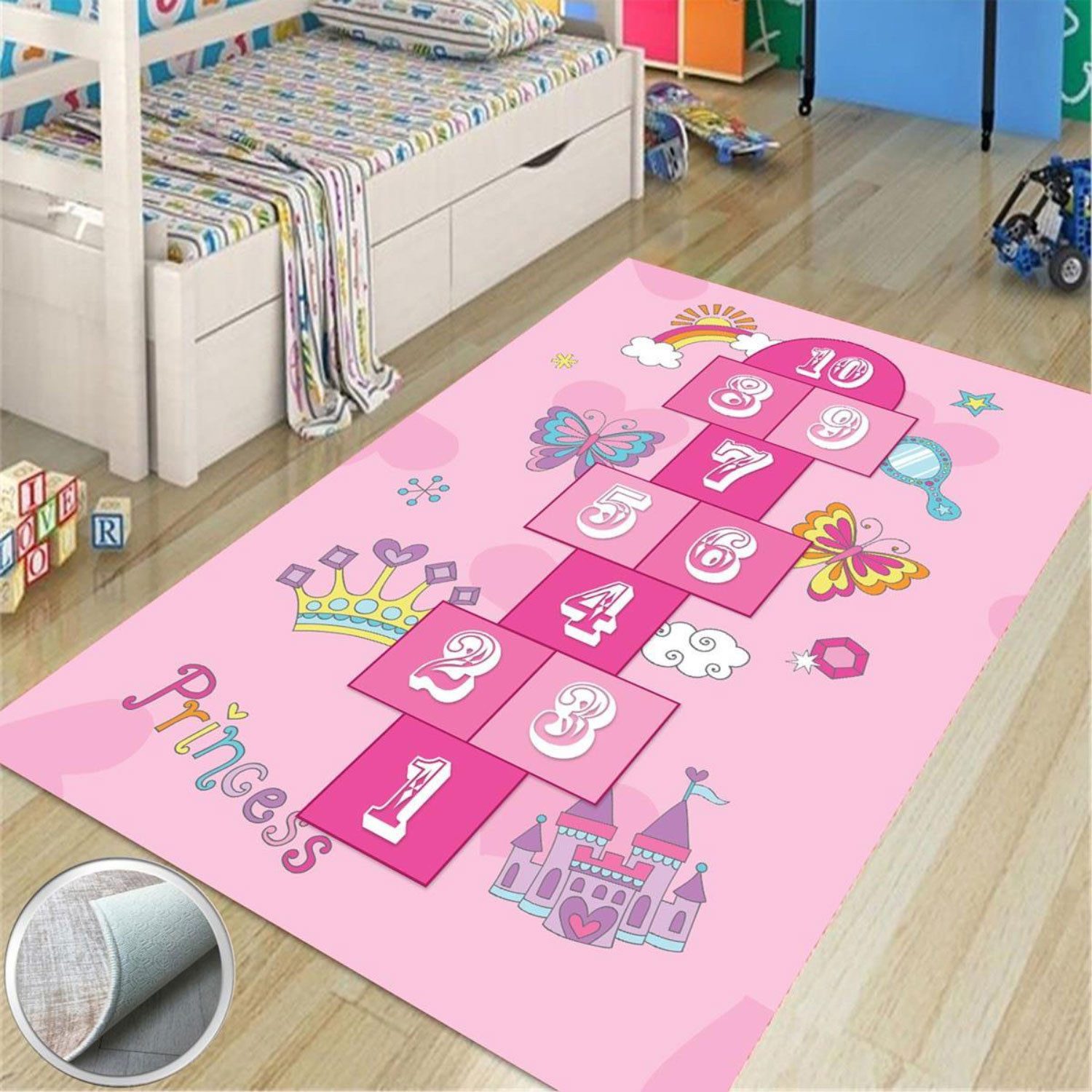 Jungengel Textilien Kinderteppich Läufer Rosa Teppichläufer günstig online kaufen
