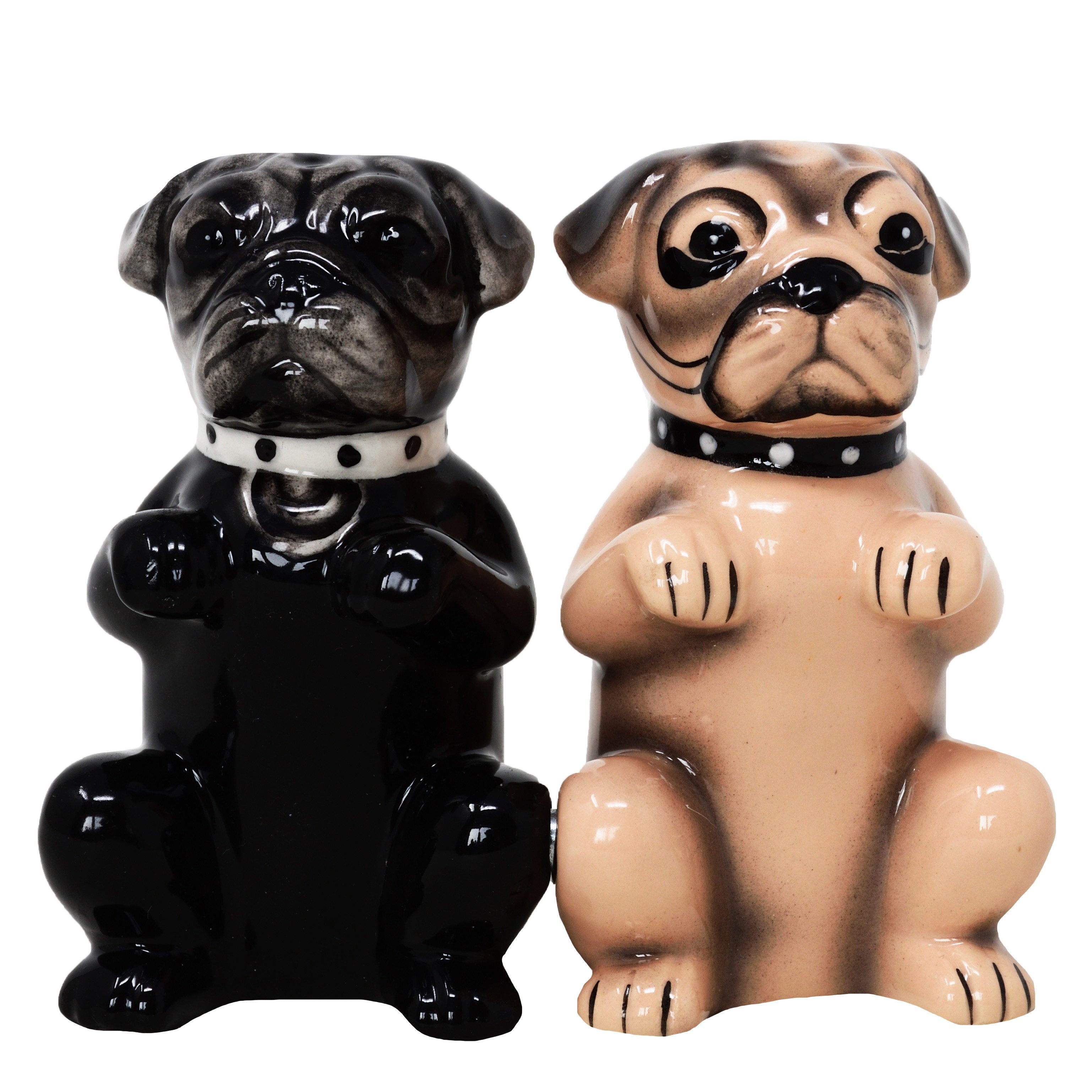 MystiCalls Salz- / Pfefferstreuer Salz- und Pfefferstreuer Mops - Pugs Hund Tier Gewürzstreuer, (2-tlg), Mit Magneten verbunden