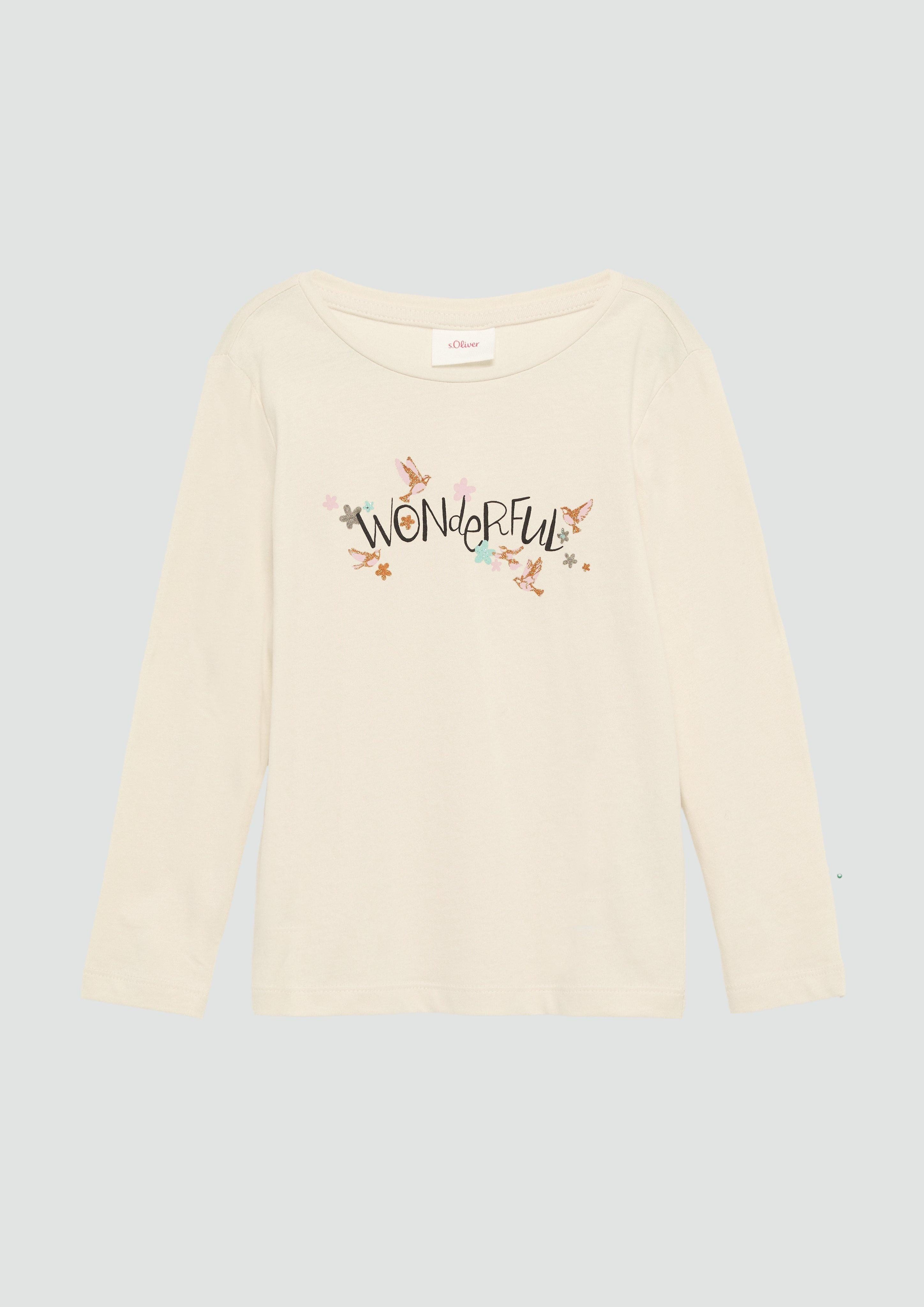 Langarmshirt Longsleeve mit Glitzerprint