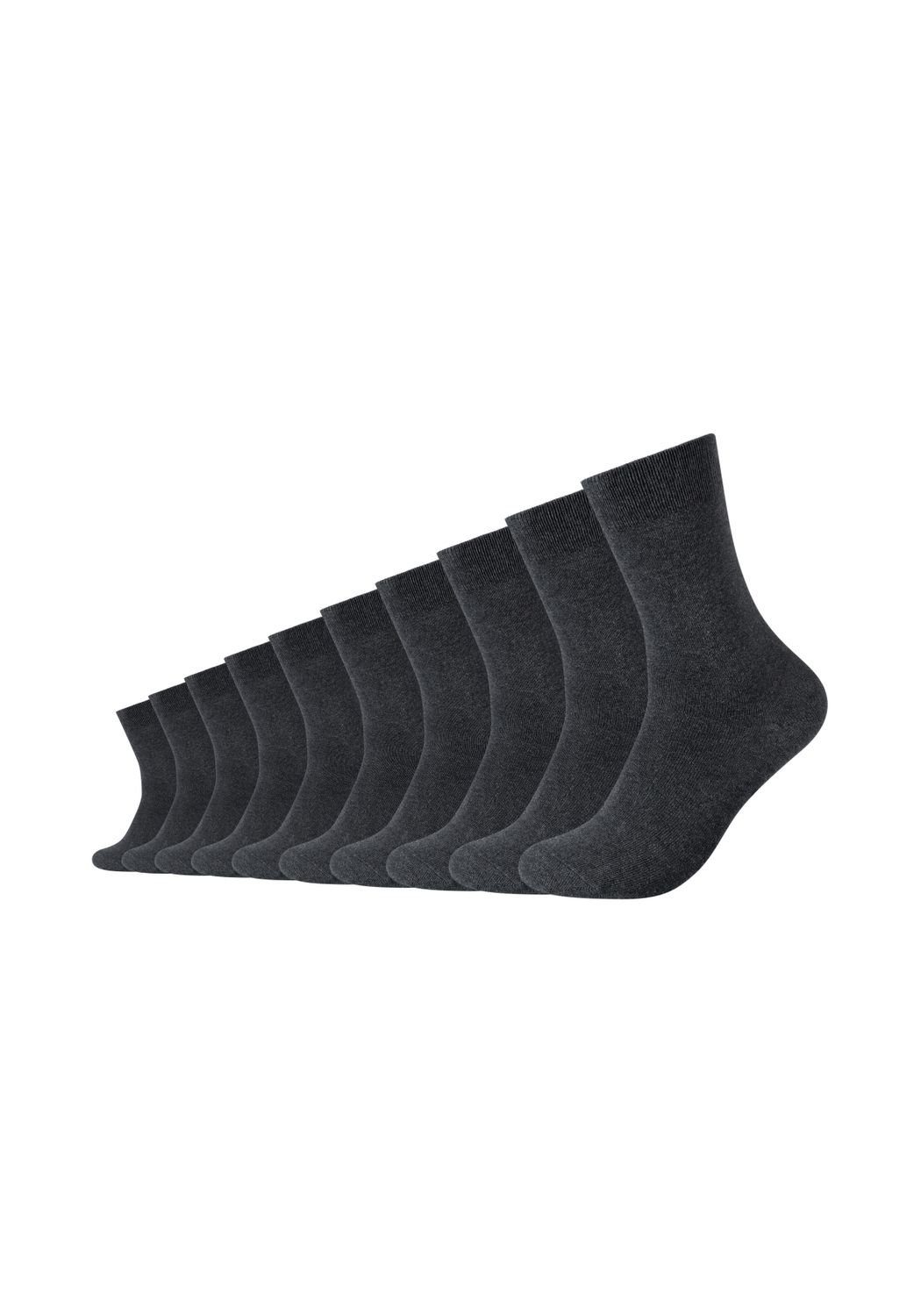 Melange Antracite Unisex Camano Pack Baumwollmix 10er Langsocken Packk aus Socken (1-Paar) 10er im 9800 Red
