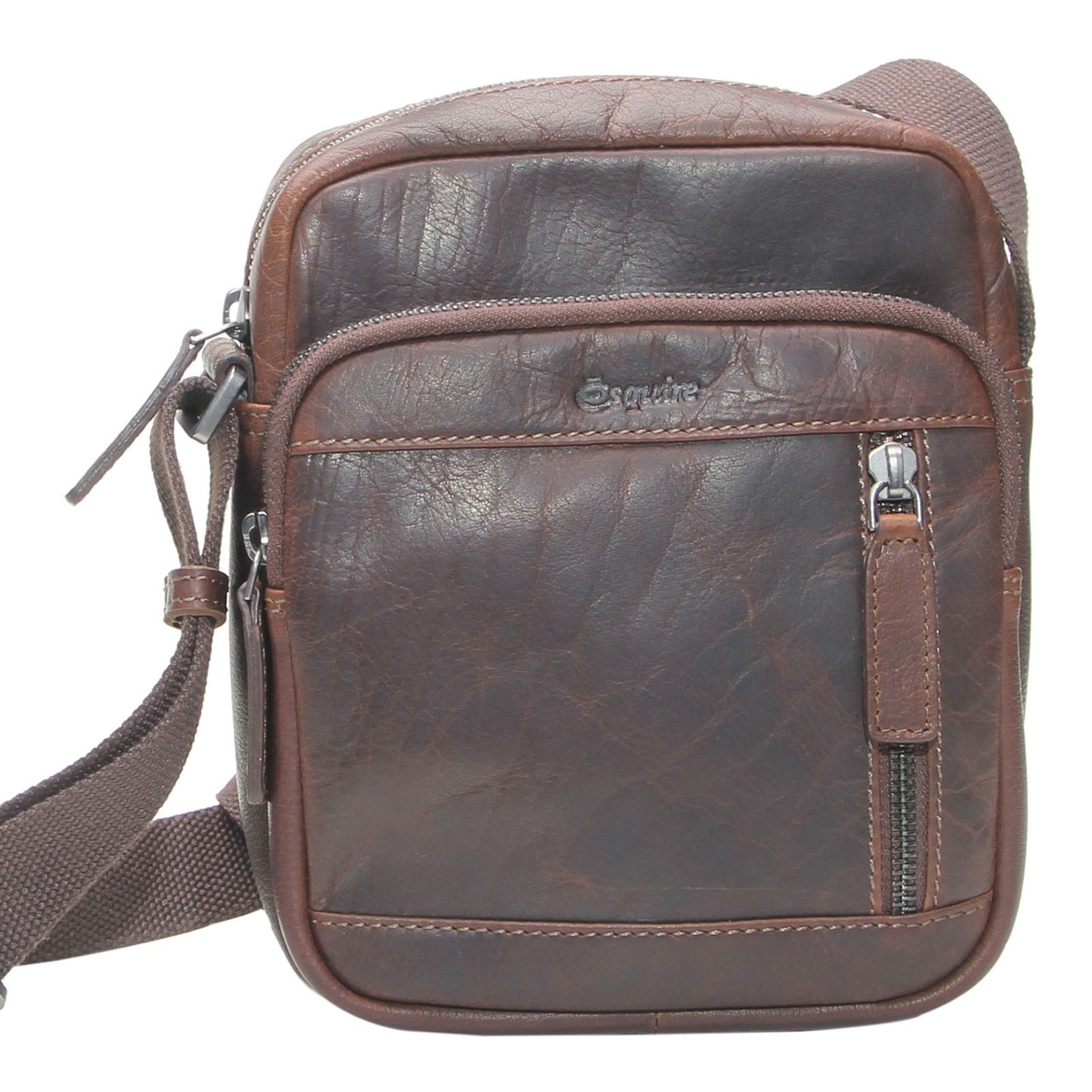 Esquire Umhängetasche Crossbody Bag, aus echtem Büffelleder