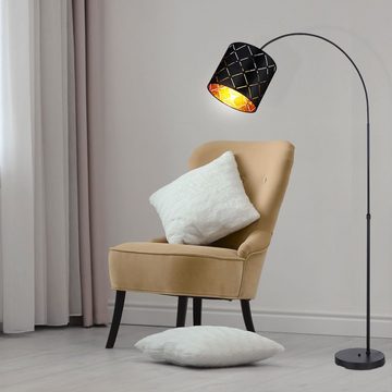 Globo LED Bogenlampe, Leuchtmittel nicht inklusive, Stehleuchte Wohnzimmerlampe Bogenleuchte Schlafzimmer