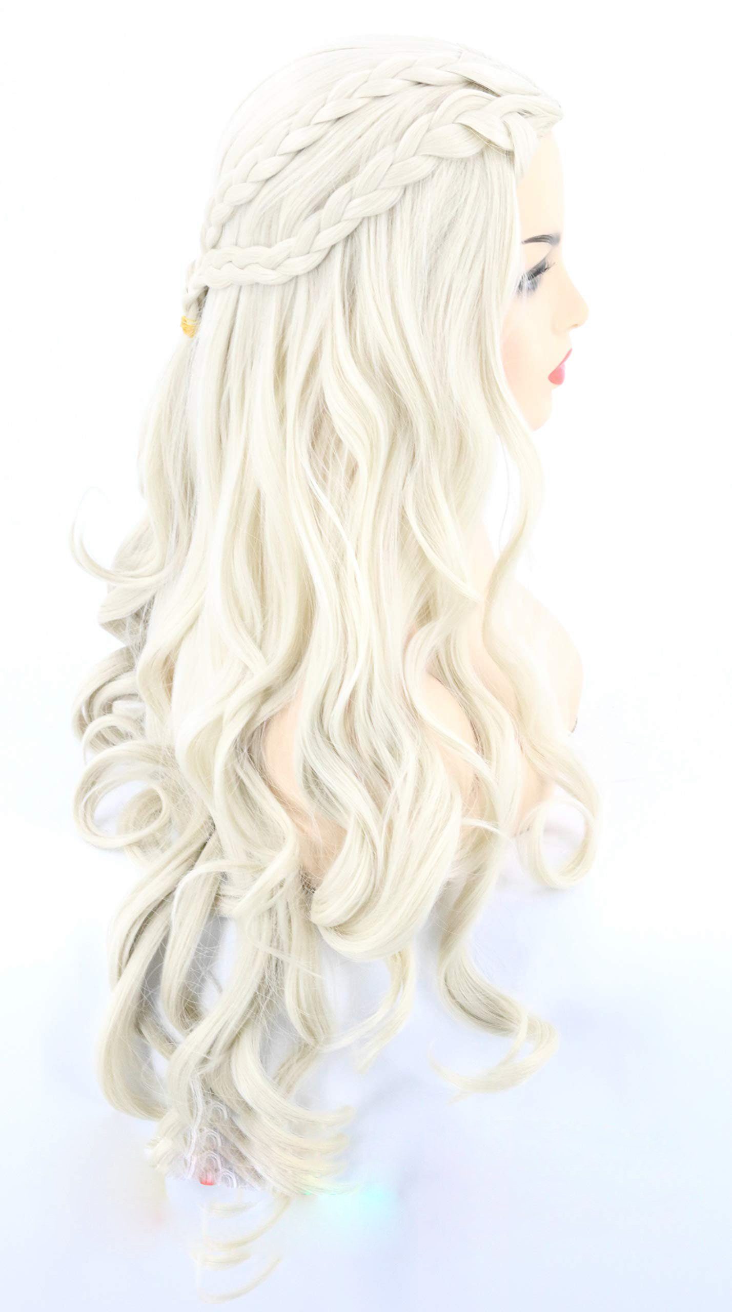 Aatrx Kunsthaarperücke Blondes, langes, gewelltes für Frauen für Cosplay Haar