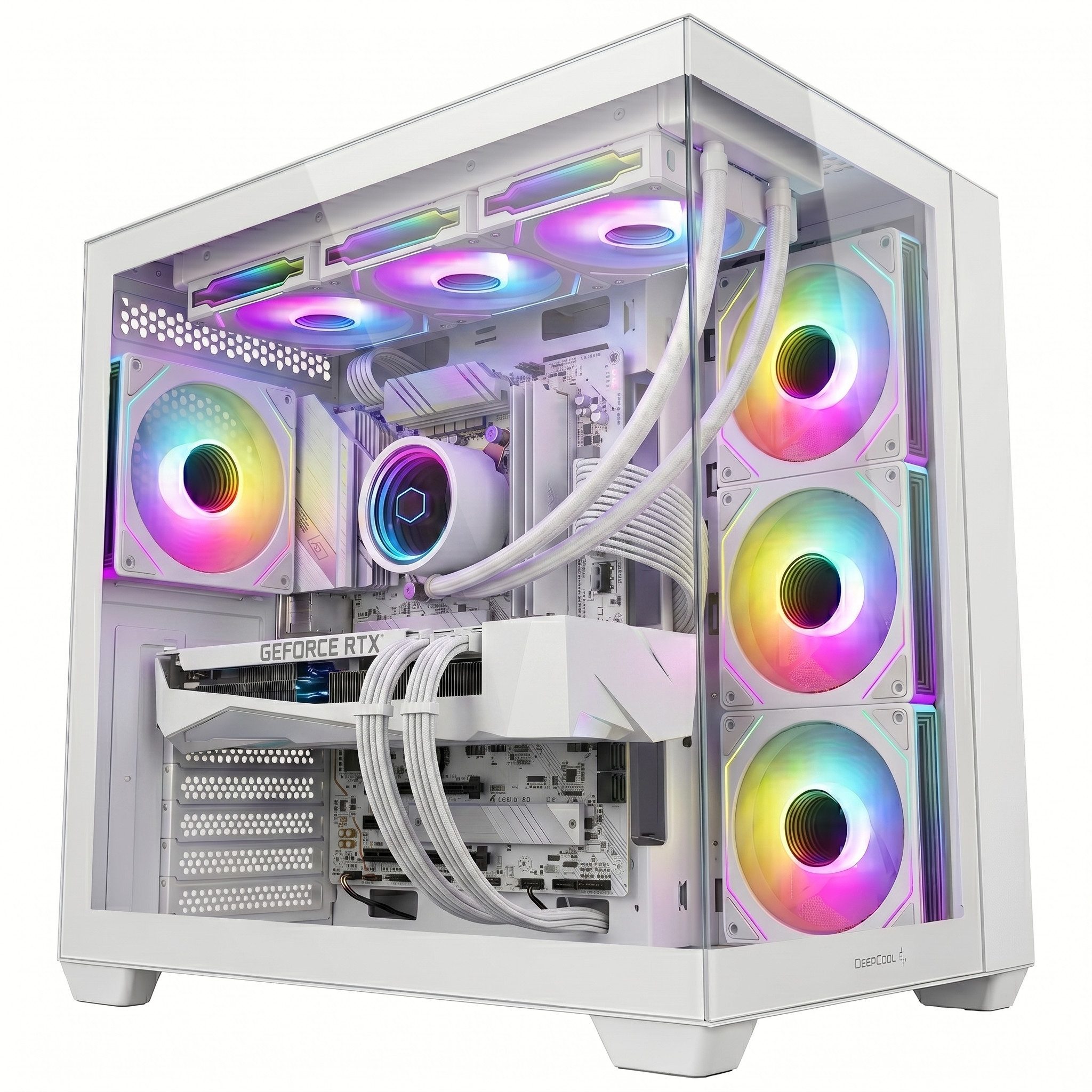 Meinpc Ultra White Ryzen 7 9850X3D RTX 5070 12GB mit 32GB Ram Gaming-PC (AMD Ryzen 7 9850X3D, RTX 5070, 32 GB RAM, 1000 GB SSD, Wasserkühlung, WHITE - DDR5 Ram - RGB - Windows 11 - Wi-Fi 6E)