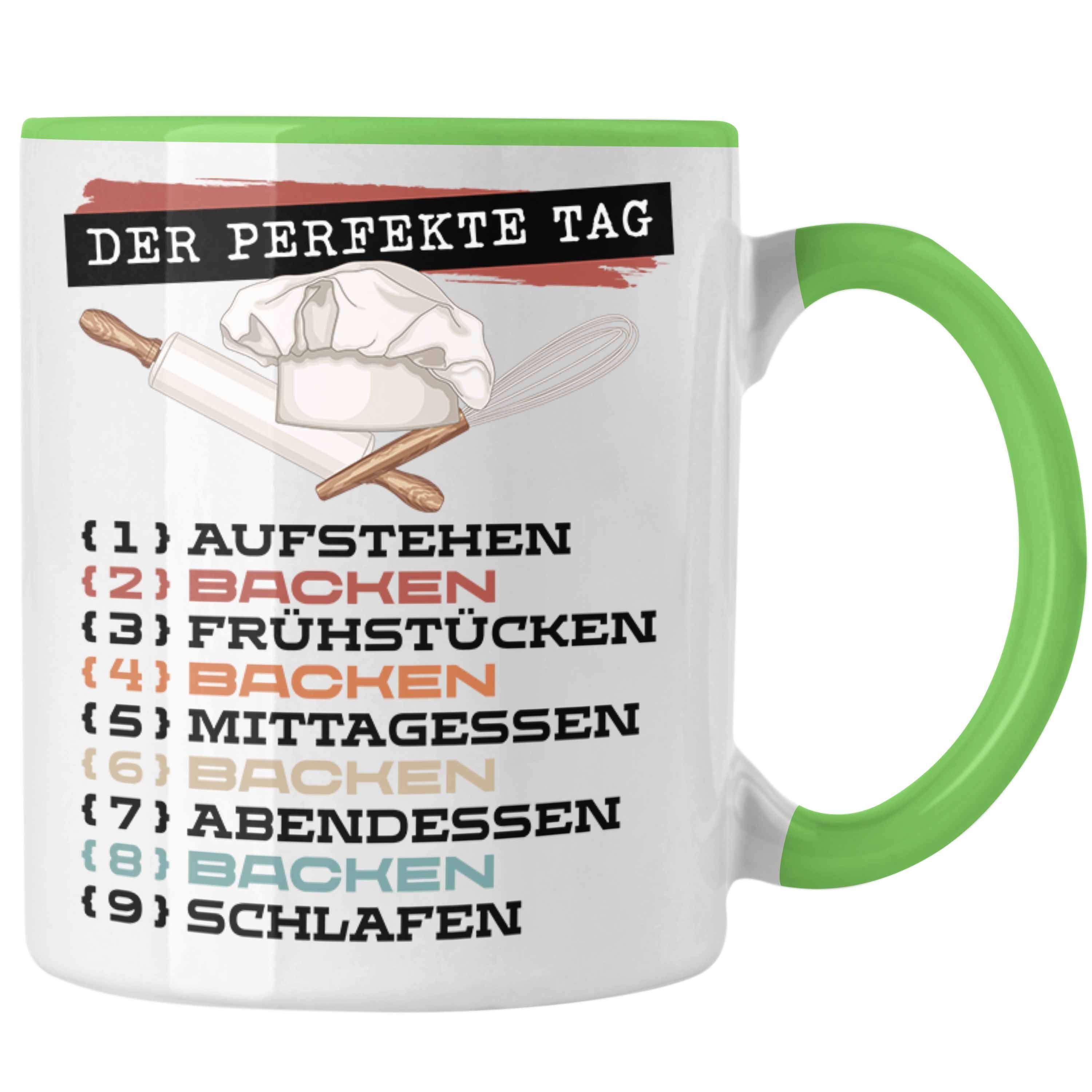 Trendation Tasse Trendation - Bäcker Tasse Geschenk Becher Der Perfekte Tag Backen Gesc Grün