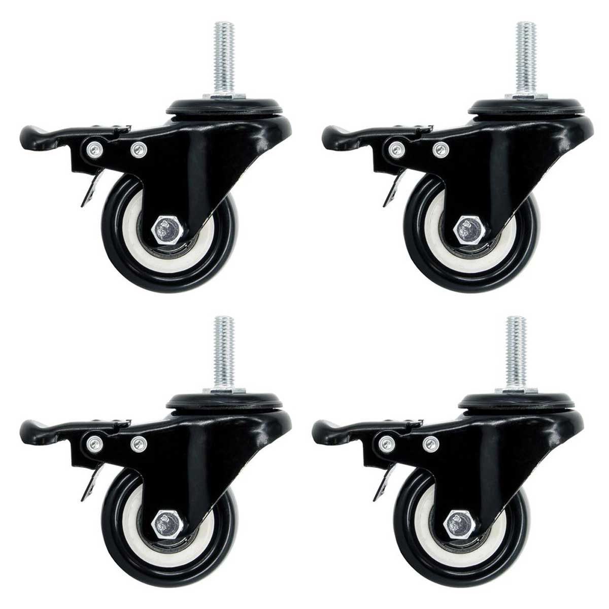SCHMIDT systemprofile Profil 4x Lenkrolle mit Bremse M8 Transportrolle Schwenkrolle