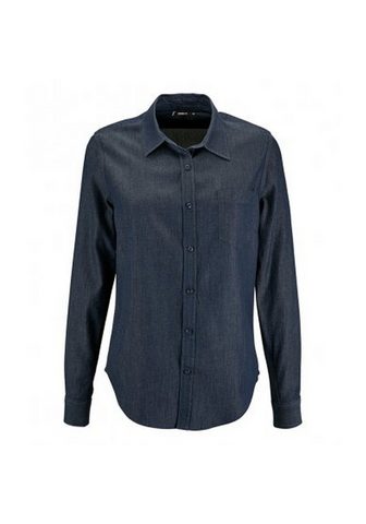 SOLS блузка »Damen Denim-Langarm...