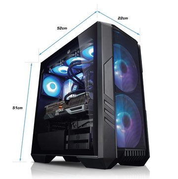 Kiebel Supreme 14 Gaming-PC (Intel Core i9 Intel Core i9-14900KF, RTX 4090, 64 GB RAM, 2000 GB SSD, Wasserkühlung, WLAN, ARGB-Beleuchtung)